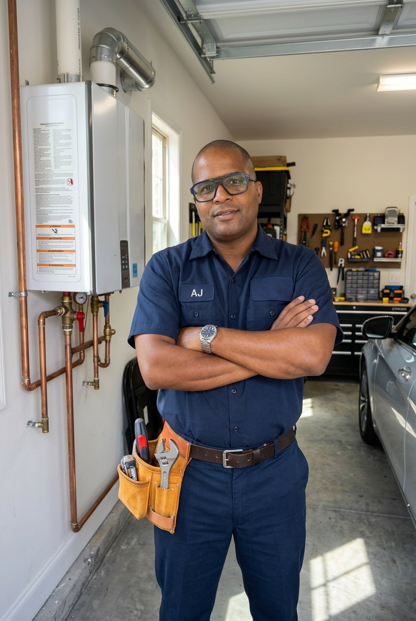 Portrait of AJ, your local Raleigh plumber